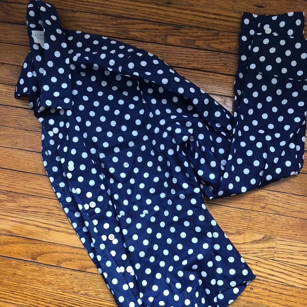JCrew tie front blouse
